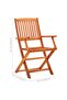 Folding Garden Chairs 8 pcs Solid Eucalyptus Wood - 3
