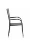 Dining Chair | Set of 4 | Black | PE rattan, powder-coated steel - 4