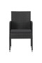 Garden Chairs with Black Cushions 2 pcs Black Poly Rattan - 2