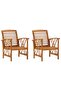 Garden Chairs 2 pcs Solid Acacia Wood