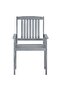 Garden Chairs with Cushions 2 pcs Grey Solid Acacia Wood - 4