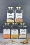 5-Piece Food Storage Organizer Set Chickpeas, Lentils, Rice, Bulgur, Beans 3 Lt Gold Metal Lid - 3