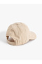 Slogan Printed Cotton Cap with Wear Detail - 3