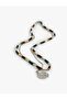 Double Multicolor Beaded and Chain Locket Necklace - 2