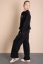 Black Wide Leg Girls Tracksuit Set with Bow Detail on the Sides 21196 - 5