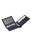 Men's Groom Dowry Bundle 100% Genuine Leather Wallet Card Holder Belt Set Navy Blue Color Dm-8002-L - 4
