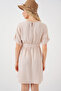 Women's Short Sleeve Mini Ayrobin Dress 2572 - Cream - 6