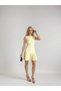 Women's Yellow Imported Dooble Fabric Sleeveless Dress Hzl25W-Fry122651 - 2