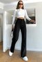 Isabelle Women's Black Extra High Waist Stretchy Loose Wide Leg Jeans - 3