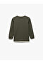 Crew Neck Striped Long Sleeve Basic Sweatshirt - 2