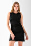 Women's Crew Neck Bodycon Sleeveless Dress Black - 925075 - 5
