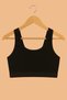 Women's Black Sports Bustier – Padded, Ribbed, Casual Comfort, Suitable for Sports and Daily Use - 3