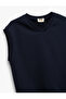 V Neck Basic Sleeveless Sweatshirt - 3