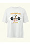 White Halter Duck Look Oversize T-Shirt - 2