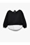 Long Sleeve Sweatshirt with Shirt Collar Detail - 3