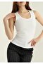 Women's Black Sleeveless Contrast Color Blouse - 3