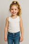 >Pure Dots Girl's Ribbed Summer White Body Blouse