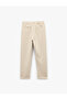 Pocket Detailed Folded Leg Relaxed Cut Waist Lace up Trousers - 4
