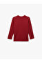Crew Neck Cotton Basic Long Sleeve School T-Shirt - 4