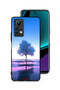 غطاء حماية لهاتف Infinix Note 11 Pro بتصميم شجرة نيون وانعكاس مائي وفن رقمي
