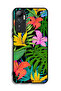 غطاء حماية لهاتف Infinix Hot 20 4G بنقشة زهور استوائية وأوراق شجر - 2