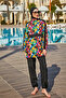 Remsa Parachute Fully Covered Hijab Swimsuit R4703 Sariye Black - 3