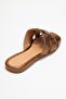Notre Copper Print Genuine Leather Women's Slippers - 5