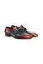 Red Color Laceless Genuine Leather Men's Shoes