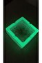 Phosphorescent Neon Green Pearlescent and Gold Decorated Square Shape Ashtray Handmade Epoxy Gift - 4