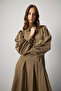 Pleated Shirt Collar Dress - 3