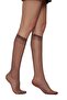 Women's Mink Color Lady Fity 15 Denier Thin Shiny Knee Length Pants Socks 3-Piece - 3