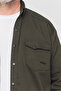 Slim Fit Men's Denim Shirt Khaki (Suitable for 110-115 Kg, 5XL) - 5