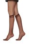 Women's Cocoa Color Lady Fity 15 Denier Thin Shiny Knee Length Trouser Socks 3-Piece - 2
