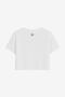Women's White T-Shirt Belalı Chick Slogan Printed Short Oversize T-Shirt - 4