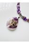 Amethyst and Agate Natural Stone Tree of Life Necklace 50 cm - 4