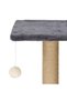 Cat play set, with scratching post, hammock, ball, 121cm, graphite - 3