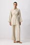 Belted Shirt Pants Set