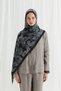 Valeria Silk Crepe Shawl - Black