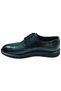 01008-Eva Men's Black (40-44) Leather Classic Shoes - 3