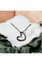 Silver Color Empty Knot Heart Model Bijoux Necklace