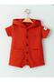 Baby Organic Cotton Front Button Hooded Short Sleeve Shorts Jumpsuit
