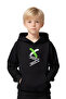 Boy's Tracksuit Set with Hooded Kangaroo Pocket White Text Printed - 2