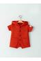 Baby Organic Cotton Front Button Hooded Short Sleeve Shorts Jumpsuit - 4