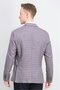 Men Regular Fit 2 Buttoned Long Sleeve Plaid Blazer, Grey - 3