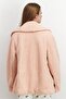 Women Plushy Long Sleeves Reversible Jacket, Pale Pink - 2