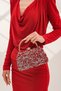 Women's Red Stone Evening Dress Clutch Portfolio Bag - 6