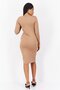 Women Textured Midi Dress, Camel - 3