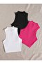 Women's 3-Piece Set 3-Piece Color Line Pattern Summer Blouse - 3