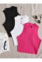 Women's 3-Piece Set 3-Piece Color Line Pattern Summer Blouse