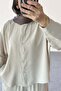 Modal Fabric Oversize Shirt and Baggy Trousers Double Suit 5210 - Beige - 3